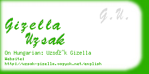 gizella uzsak business card